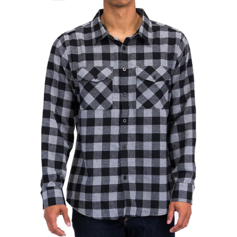 WEIV Men’s NWT size 3X Flannel Shirt Check Plaid Button Down Cozy Holidays